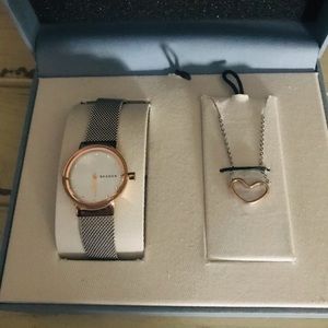 Skagen Watch & Necklace Set